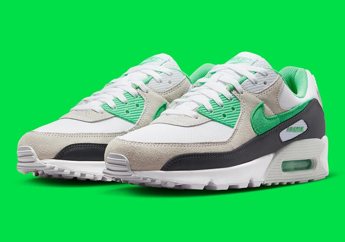 Nike Air Max 90 Shoes "Spring Green" White Anthracite DM0029-104 Men'S Sizes NEW