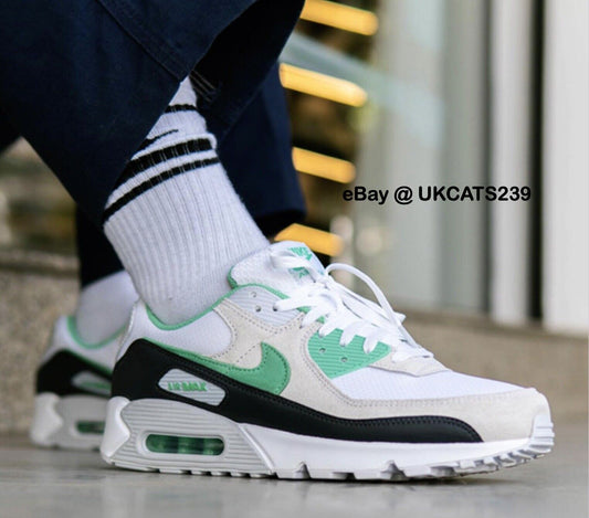 Nike Air Max 90 Shoes "Spring Green" White Anthracite DM0029-104 Men'S Sizes NEW